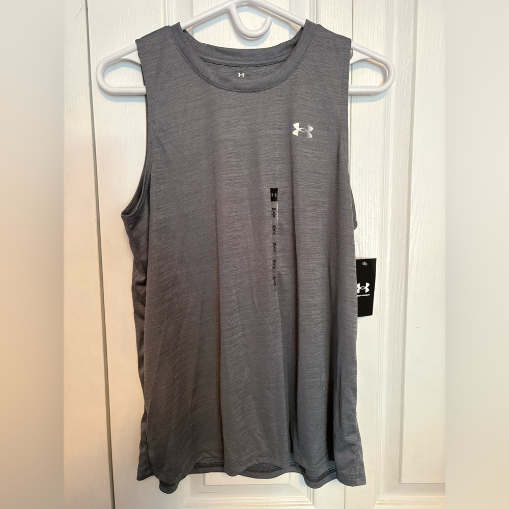 Under Armour Gray Sleeveless Tank Top Size M
